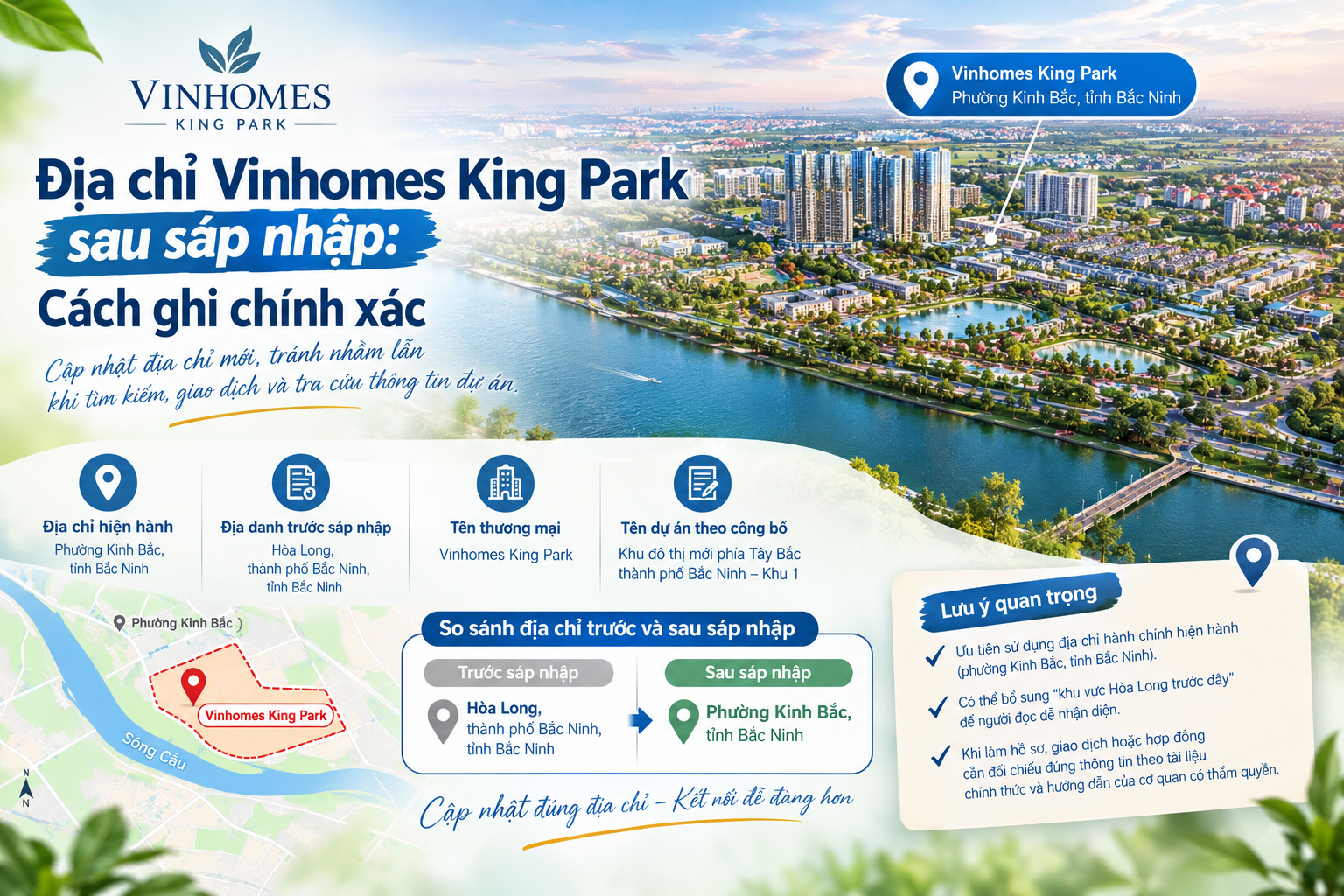 Địa chỉ Vinhomes King Park sau sáp nhập: Cách ghi chính xác