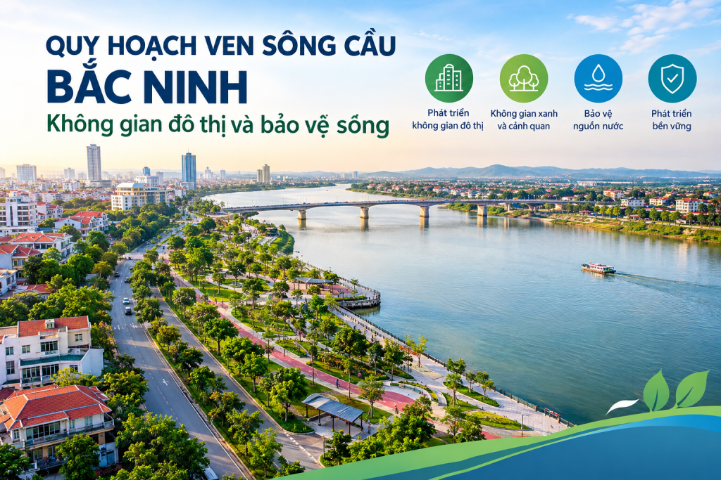 Quy hoạch ven sông Cầu Bắc Ninh: Không gian đô thị và bảo vệ sông