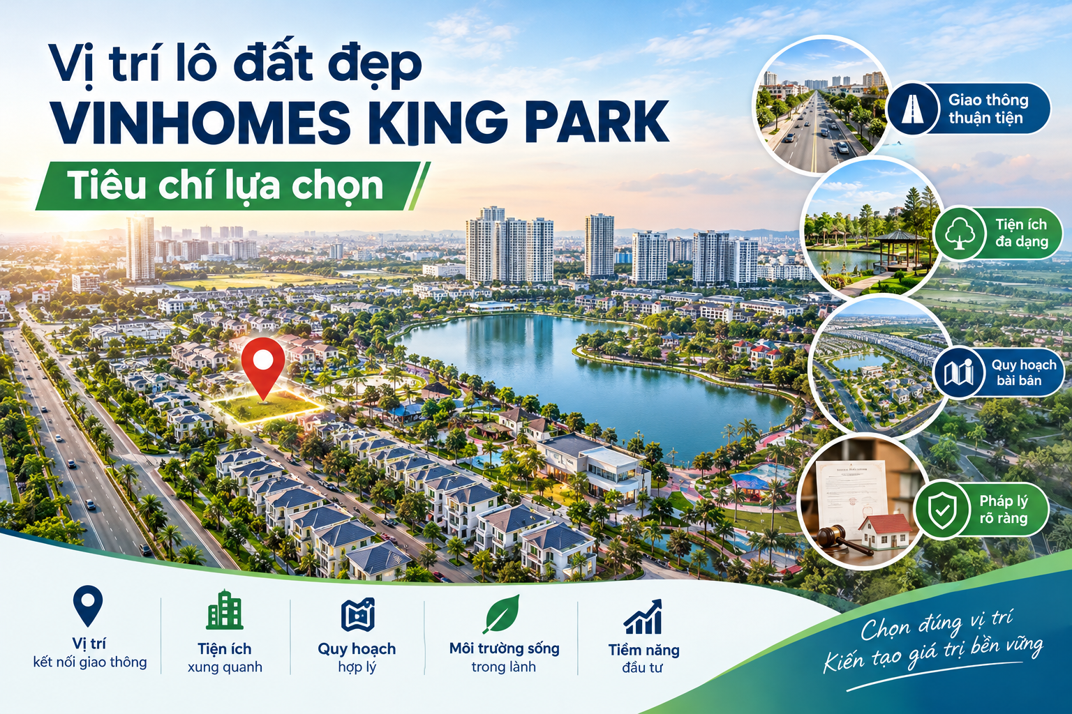 Vị trí lô đất đẹp Vinhomes King Park: Tiêu chí lựa chọn