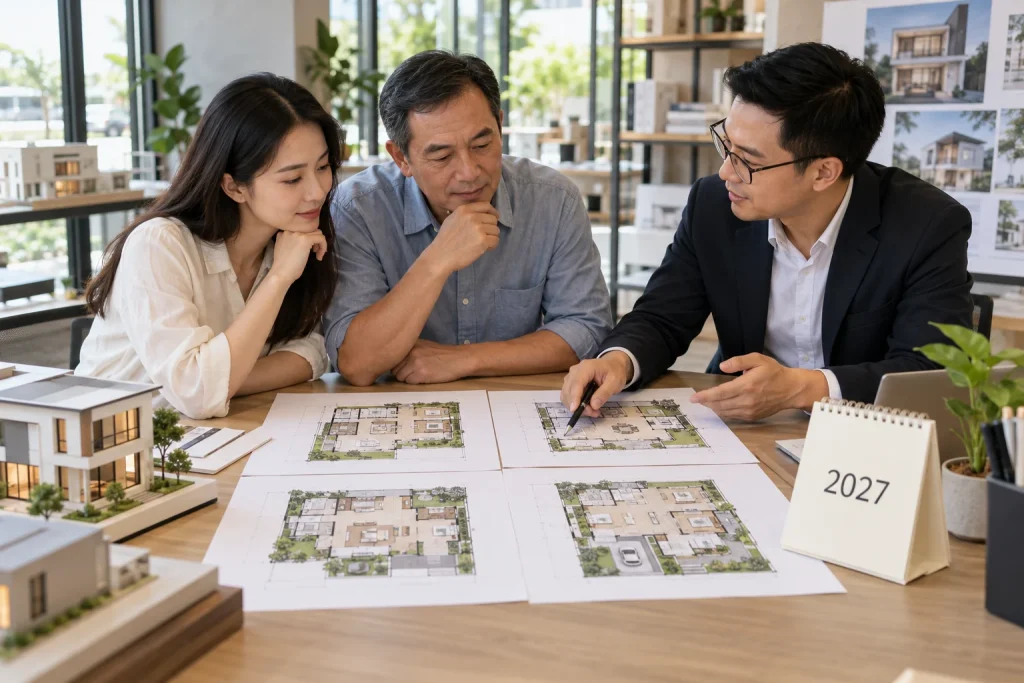Tuổi Thìn xây nhà năm 2027 – minh họa chuẩn bị kế hoạch nhà ở