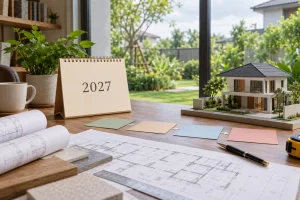 Năm 2027 làm nhà tháng nào tốt – minh họa chuẩn bị kế hoạch nhà ở