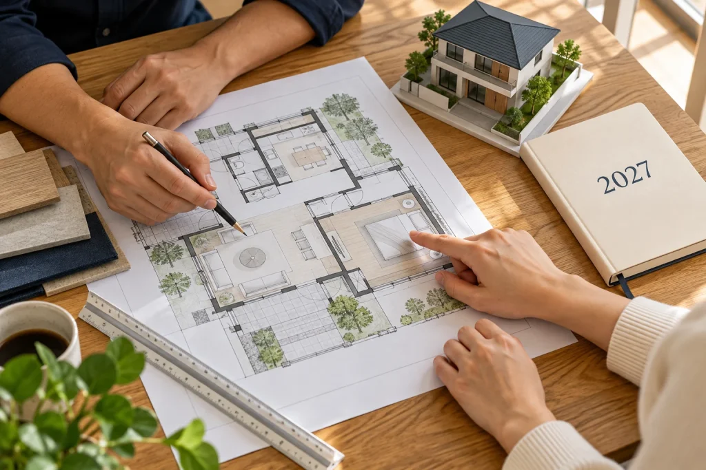 Bản vẽ và mô hình nhà khi xem tuổi nào làm nhà năm 2027